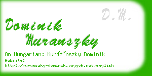 dominik muranszky business card